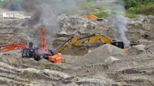 Destruyen Maquinaria avaluada en 1.000 millones de pesos usada para la minería ilegal