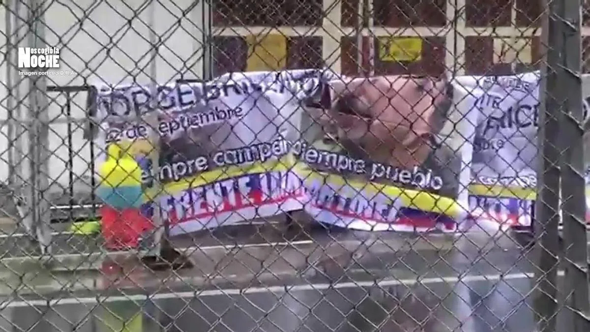 Alerta en el Pascual Guerrero por la instalación de un cilindro y una pancarta de las FARC
