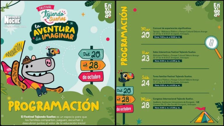 ¿Qué hacer con los niños en Envigado? Estas son las próximas actividades del Festival Tejiendo Sueños