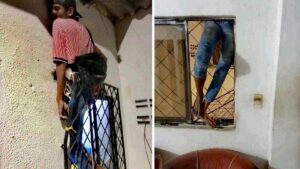 Insólito en Magdalena: presunto ladrón quedó atrapado entre las rejas de una casa y tuvo que pedir ayuda