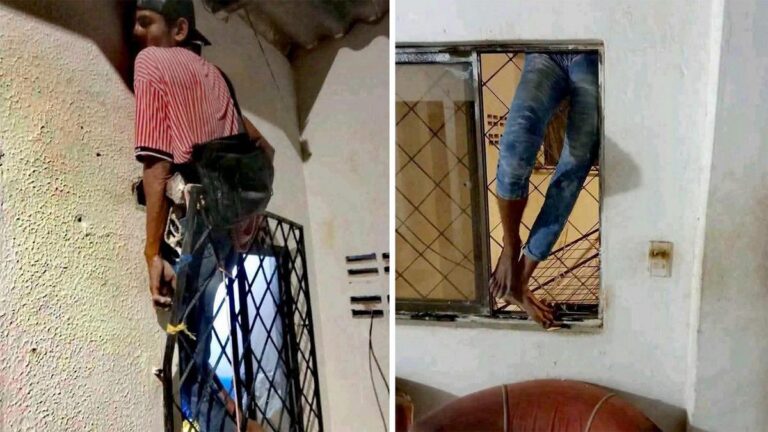 Insólito en Magdalena: presunto ladrón quedó atrapado entre las rejas de una casa y tuvo que pedir ayuda