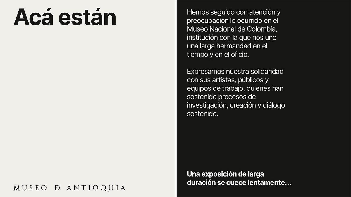 Museo de Antioquia responde al retiro de obras en Bogotá: "Acá están"