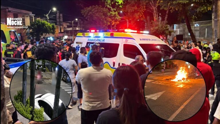 Accidente en Medellín terminó en disturbios luego de que un menor de edad le causara la muerte a una adulta mayor con una moto