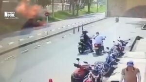 En video quedó el momento exacto de la explosión en Popayán