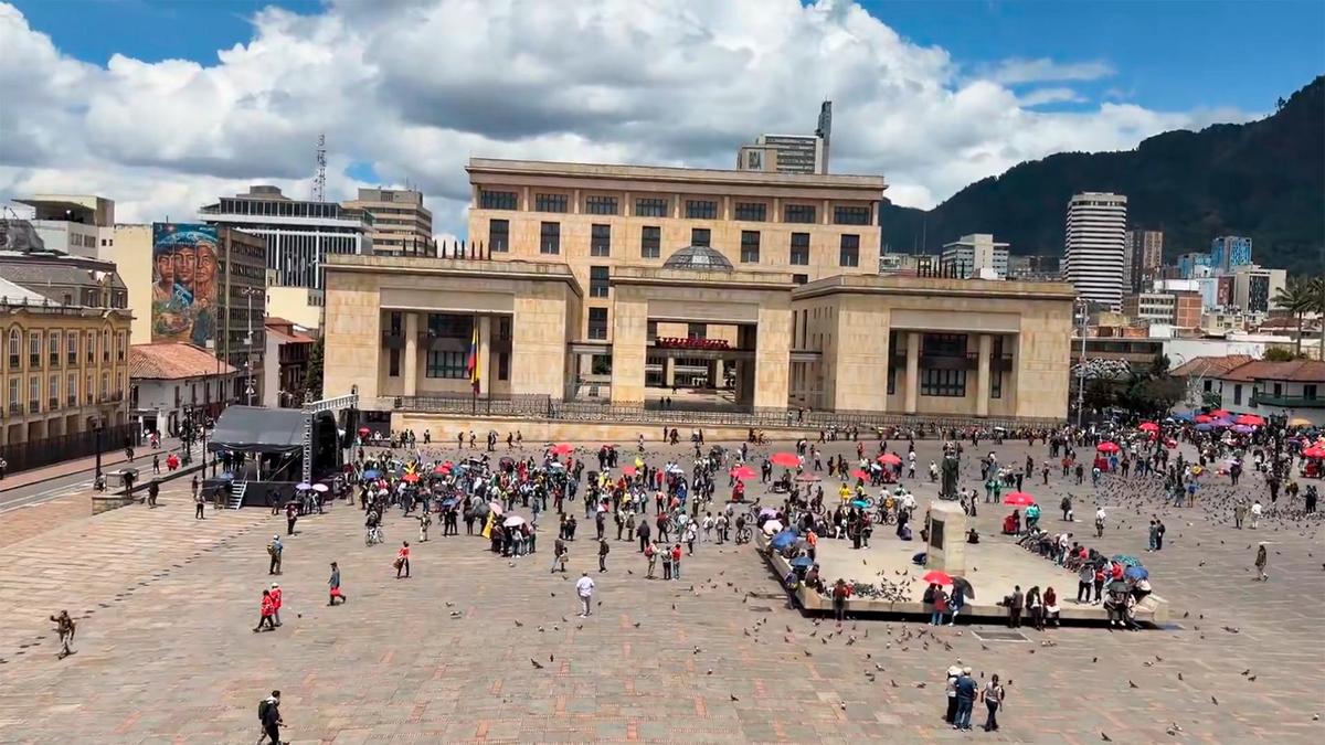 Paloma Valencia mostró cómo se veía la Plaza de Bolívar al mediodía durante las marchas