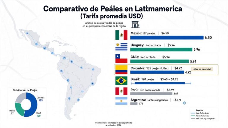 Colombia, el país de los 185 peajes: radiografía de un récord regional