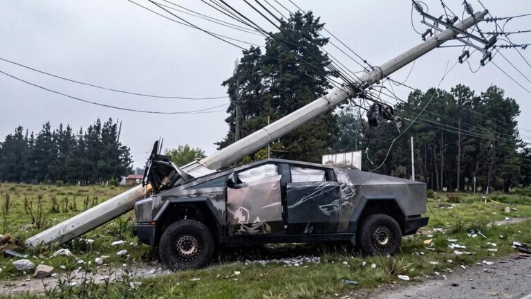 Tesla Cybertruck de unos $700 millones chocó contra un poste en Rionegro, Antioquia