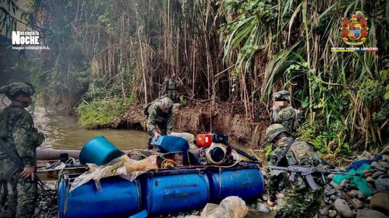 Una maquinaria de $1.330 millones y tres capturas: el operativo contra la minería ilegal en Villa Rica