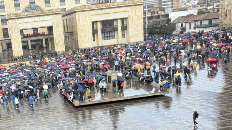 Llueve en Bogotá: este es el panorama de las marchas de oposición