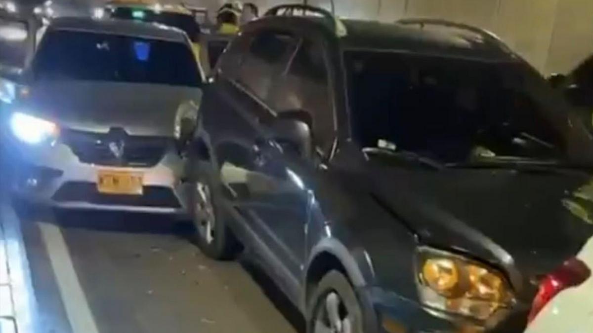 Accidente múltiple en el Túnel de Oriente: varios vehículos chocaron y hay cierre hacia Medellín