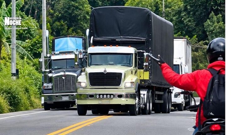 ¿Irresponsables? Una familia denuncia que dos tractocamiones pusieron en riesgo su vida en la autopista Medellín-Bogotá