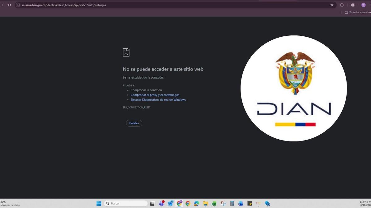 ¡Alerta para contribuyentes! Denuncian caída de la plataforma de la DIAN justo cuando vencen declaraciones