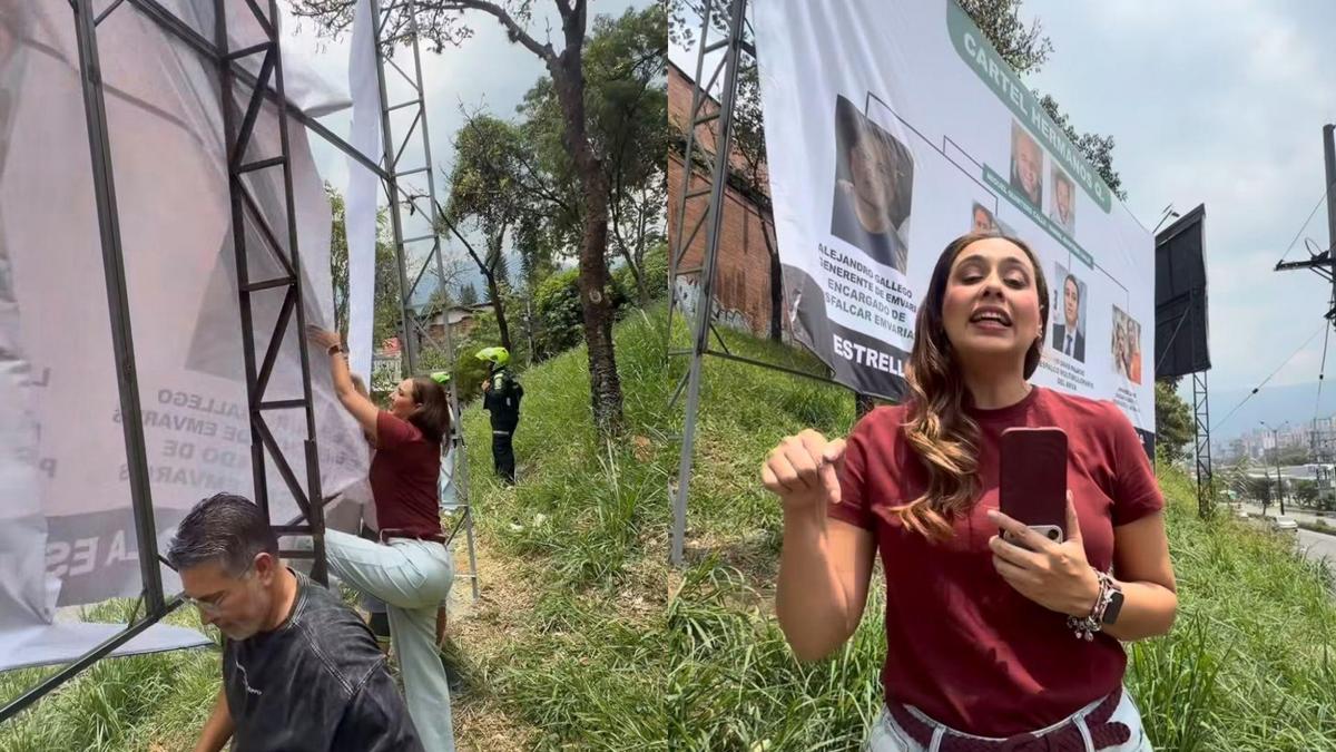 Una valla, un organigrama y una acusación: Liliana Ramírez lleva la polémica hasta la Alcaldía de La Estrella