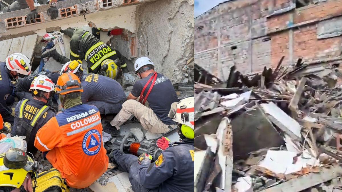 Estructura colapsó en Pereira: tenía letreros de desalojo